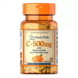 Puritan's Pride Vitamin C with Bioflavonoids & Rose Hips 500 mg Caplets 30's