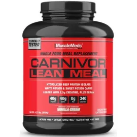 MuscleMeds Carnivor Lean Meal Vanilla Cream Flavour Protein Powder 4.21 lbs