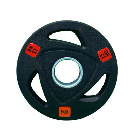 1441 لوح الوزن المطاطي - أسود وأحمر - قبضة ثلاثية من فيتنيس 15 كجم