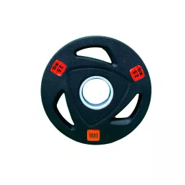 1441 لوح الوزن المطاطي - أسود وأحمر - قبضة ثلاثية من فيتنيس 2.5 كجم