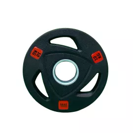 1441 لوح الوزن المطاطي - أسود وأحمر - قبضة ثلاثية من فيتنيس 10 كجم