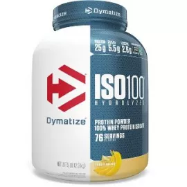 Dymatize, ISO100 Hydrolyzed, 100% Whey Protein Isolate, Smooth Banana, 5 lbs (2.3 kg)