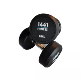 1441 Fitness Rubber Round Dumbbells - 20 KG