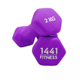 1441 Fitness Neoprene Hex Dumbbells 2 kg Sold in Pair (2 Pcs)