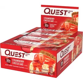  بار البروتين بنكهة تشيز كيك الفراولة من كويست نيوتريشن 