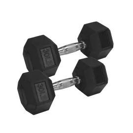 1441 Fitness Rubber Hex Dumbbells - 30 lbs