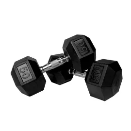 1441 Fitness Rubber Hex Dumbbells - 50 lbs