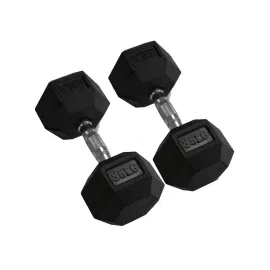 1441 Fitness Rubber Hex Dumbbells - 35 lbs