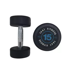 1441 فيتنس بريميوم - أثقال مطاطية مستديرة - زرقاء ( تباع في أزواج) 15 كيلوجرام