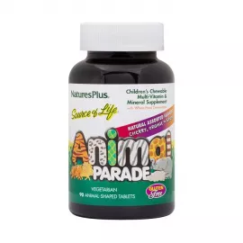 Natures Plus Animal Parade Assorted Cherry Orange & Grape 90 Tablets
