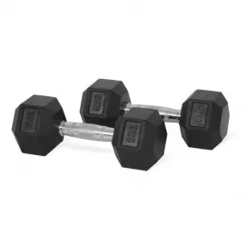 1441 Fitness Hex Rubber Dumbbell - 8 Kg