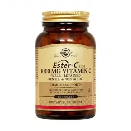 تابلت فيتامين سي إستير سي بلس بتركيز 1000 مللي جرام من سولجار  60