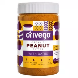 Organic Smooth Peanut Butter With Dates 190g