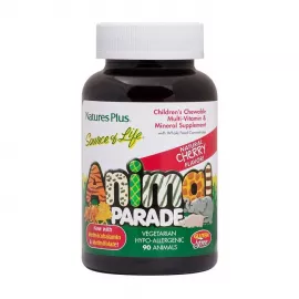 Natures Plus Animal Parade Children's Chewable Multivitamin Cherry Tablets 90's