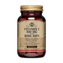 Solgar Vitamin C 500 mg With Rose Hips Tablets 100's