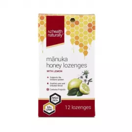 Nz Health Umf 10+ Manuka Lozenges -Lemon 12's