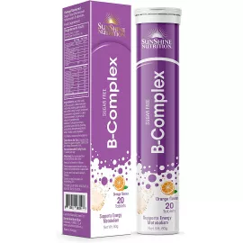  أقراص مركب فيتامين ب الفوارة بنكهة البرتقال من صن شاين نيوتريشين 20