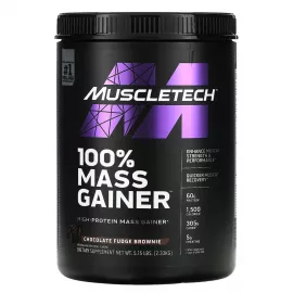 Muscletech 100% Mass Gainer Chocolate Fudge Brownie 5.15 lbs (2.33 kg)