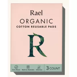 فوط صحية قطنية عضوية صالحة لإعادة الإستخدام من رايل - مجموعة من 3