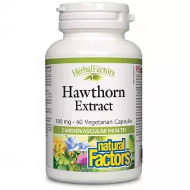 Natural Factors Hawthorn Extract 300mg 60 Veggie Capsules