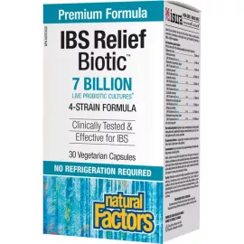 Natural Factors IBS Relief Biotic 7 Billion Active Cells 30 Veggie Capsules