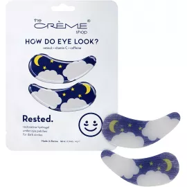 The Crème Shop How Do Eye Look Rested Hydrogel Eye Patch Retinol Vitamin C Caffeine