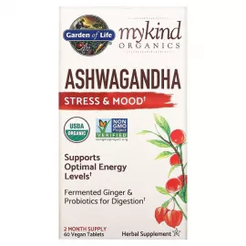 Garden of Life MyKind Organic Herbal Ashwagandha Stress & Mood Tablets 60's