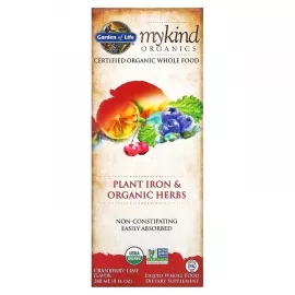 Garden of Life MyKind Organics Plant Sourced Iron and Organic Herbs 8 fl oz (240 ml)