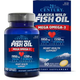 21st Century Alaska Wild Fish Oil Mega Omega-3 90 Softgels