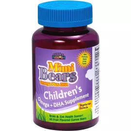21st Century Mimi Bears Omega Plus DHA Supplement 60 Gummies Bears