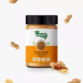 Veganway Organic Crunchy Peanut Butter | Non GMO | Locally Made in UAE | Pure | No oil | No sugar 280g | Vegan