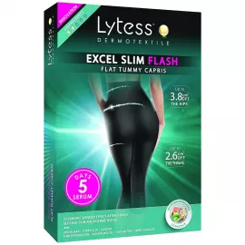 Lytess Excel Slim Flash Flat Tummy Capris Black S/M