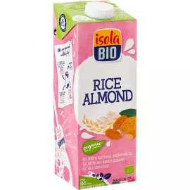 Isola Bio 100% Organic Rice Almond Plant Based Milk 1L
