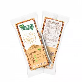 Vegan Way Sesame  Bars with Flax Seeds and Dates | All Natural, Gluten Free – Crunchy Plant Based Snack | Vegan | Superfood | Individually Wrapped Bars | 40g