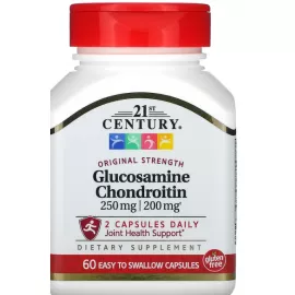 21st Century Glucosamine 250 mg Chondroitin 200 mg Original Formula 60 Easy Swallow Capsules
