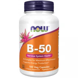 Now Foods Vitamin B-50 mg 100 Veg Capsules
