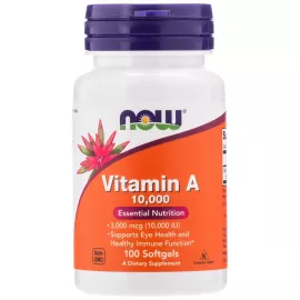 Now Foods Vitamin A 10,000 IU 100 Softgels