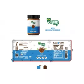 Veganway Keto Chocolate Peanut Spread with Roasted Peanuts, Cocoa, Stevia & coconut oil.  Vegan |Locally made in UAE Low Carb | No Palm Oil | No Added Sugar | Dairy and Lactose Free | Gourmet Spread | 280g