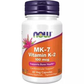 Now Foods MK-7 Vitamin K-2 100 mcg 60 Veg Capsules