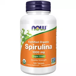 Now Foods Organic Spirulina 1000mg 120 Tablets