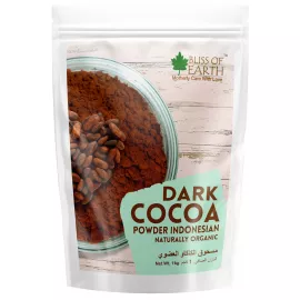 Bliss of Earth Naturally Organic Dark Cocoa Powder for Baking Chocolate Cake Cookies  Chocolate Shake Unsweetened Cocoa 1kg