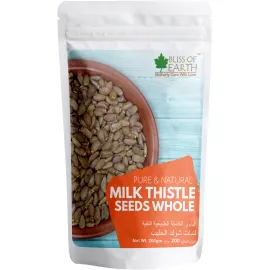 Bliss of Earth Milk Thistle Seeds Organic Super Food for Liver Cleansing, Immunity Booster Milk thistle Tea  200g