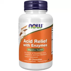 Now Foods Acid Relief With Enzymes  60 Chewables