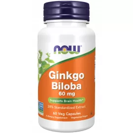 Now Foods Ginkgo Biloba 60 Mg  60 Veg Capsules