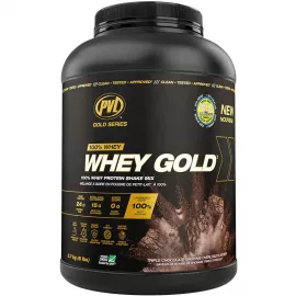 PVL Gold Series 100% Whey Gold Creamy Chocolate Peanut Butter Swirl  2.7 kg (6 lbs)