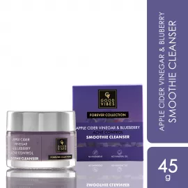 Good Vibes Apple Cider Vinegar and Blueberry Anti Acne Smoothie Cleanser 45g