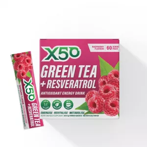 X50 Green Tea Raspberry Flavour 60 Sachets