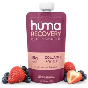Huma Recovery Mixed Berries Flavor Whey Collagen Protein Smoothie  9 x 142g