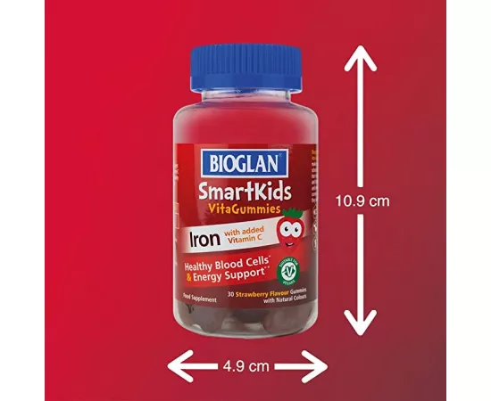 جاميز سمارت كيدز الحديد بنكهة التوت الخام للطاقة للأطفال من بيوجلان 30's