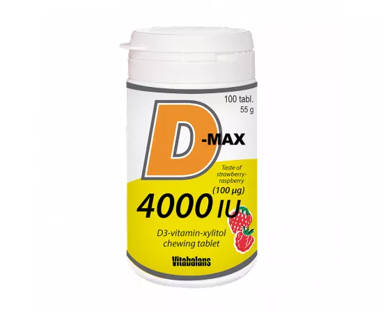 Vitabalans D-Max Vitamin D3 Chewable 4000 IU Tablets 100's
